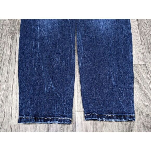 (3/$35) Maurices Size Small Long High Rise Whiskered Distressed Denim Blue Jeans - Picture 4 of 12